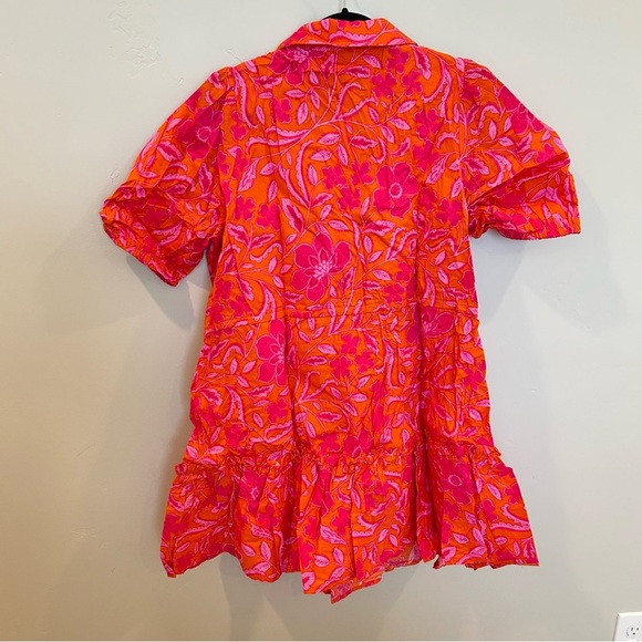 Sugarlips Rea Floral Stacie Button Down Mini Dress, 1X - Picture 7 of 8